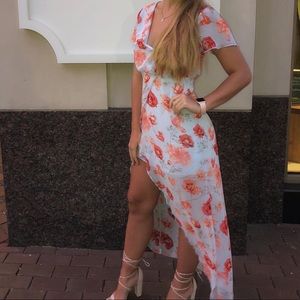 Charlotte Russe Floral Maxi Dress size M